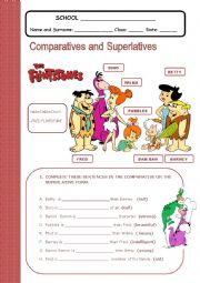 English Worksheet: Comparatives and Superlatives