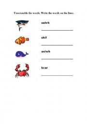 English worksheet: Animals