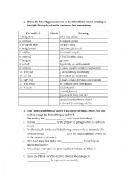 English Worksheet: Phrasal Verbs