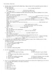 English Worksheet: Future tenses practice