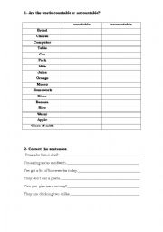 Countable and uncountable