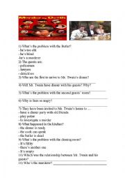 English Worksheet: MURDER BY DEATH