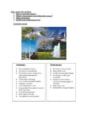 English Worksheet: alternative energy