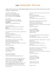 English worksheet: Song: 