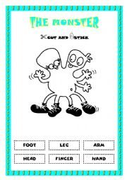 English Worksheet: The monster - body