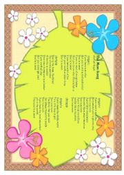 English Worksheet: the mom song