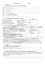 English Worksheet: diagnostic test