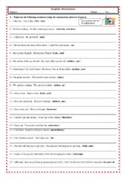 English Worksheet: Conjunctions 2 (With Key)