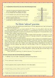 English Worksheet: Television