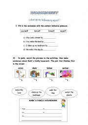 English Worksheet: REFLEXIVE PRONOUNS