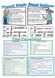 English Worksheet: Present Simple or Present Continuous