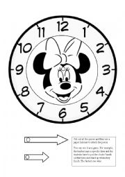 Minnie Mouse clock game