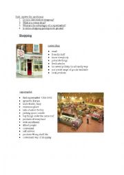 English Worksheet: shopping