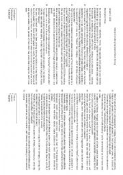 English Worksheet: Test about smoking ban
