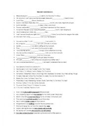 English Worksheet: present continuous tense exercises