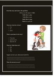 English worksheet: Alis Pet