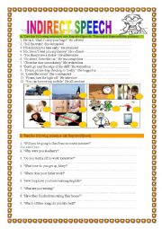 INDIRECT/REPORTED SPEECH 2 - PRACTICE, 2 pages