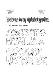 English Worksheet: Alphabet-colouring