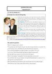 English Worksheet: Conversation class homossexuality