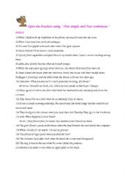 English Worksheet: When/while
