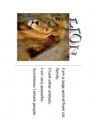 English Worksheet: african animals