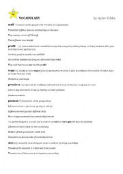 English worksheet: vocabpool