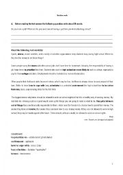 English Worksheet: WORKING TEENS TEST