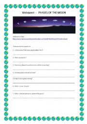 English Worksheet: Phases of the moon