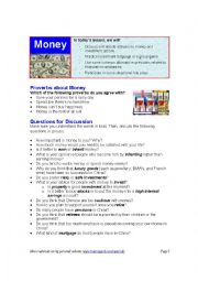 English Worksheet: Money