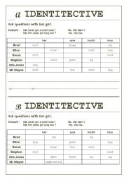 Appearances game - Describing people game