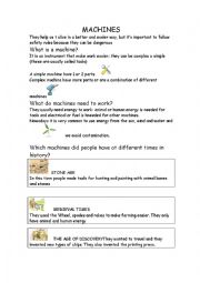 English Worksheet: machines