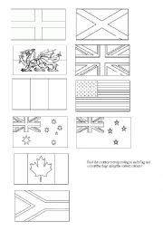 English Worksheet: Working with flags!