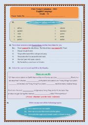 English Worksheet: Test 