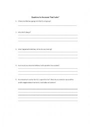 English worksheet: Questions for the movie Soul Surfer