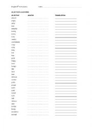 English Worksheet: Adjectives and Adverbs