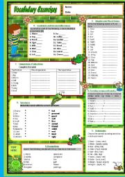 English Worksheet: Vocabulary Exercise