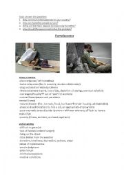 English Worksheet: homelessness