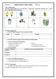 English Worksheet: Lesson4: Let Every Day be an Earth Day