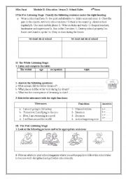 English Worksheet: Lesson2: School Rules 9th form