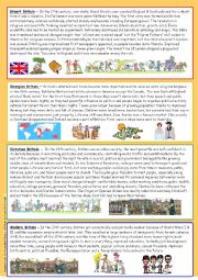 English Worksheet: Short history of Britain Part 1 (reuploaded) - editable