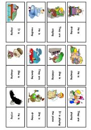 English Worksheet: PRESENT CONTINUOUS DOMINO (part 2)