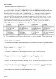 English Worksheet: times & modality