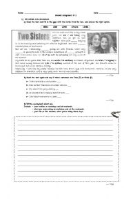 English Worksheet: Two sisters