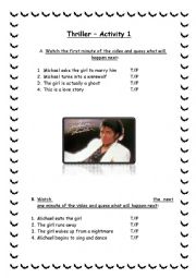 English Worksheet: Thriller 