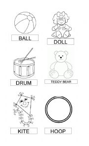 English Worksheet: the toys