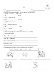 English Worksheet: Present Tense