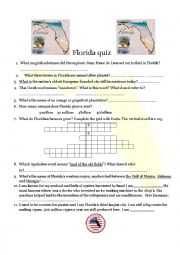 English Worksheet: Florida quiz