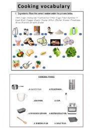 English Worksheet: cooking vocabulary