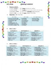 English Worksheet: general revision for 7th form tunisian program