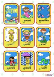 English Worksheet: Seasons Flashcards - Part 3 - Spring